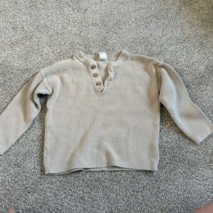 H&M Light Beige Buttoned Sweater knit baby toddler 2T